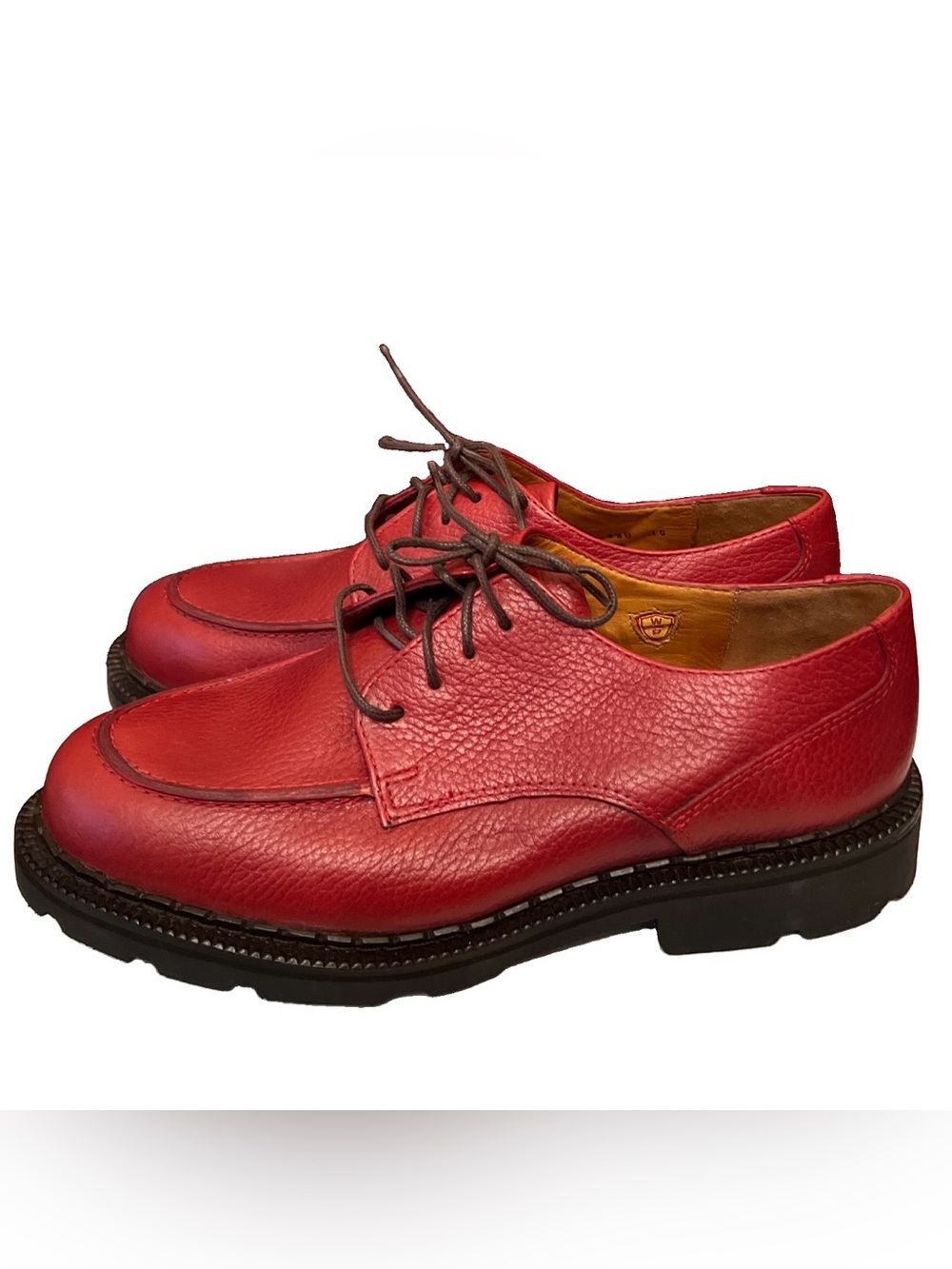 Cole Haan Red Grain Leather Oxfords Women's Shoes Boots Size 9.5B